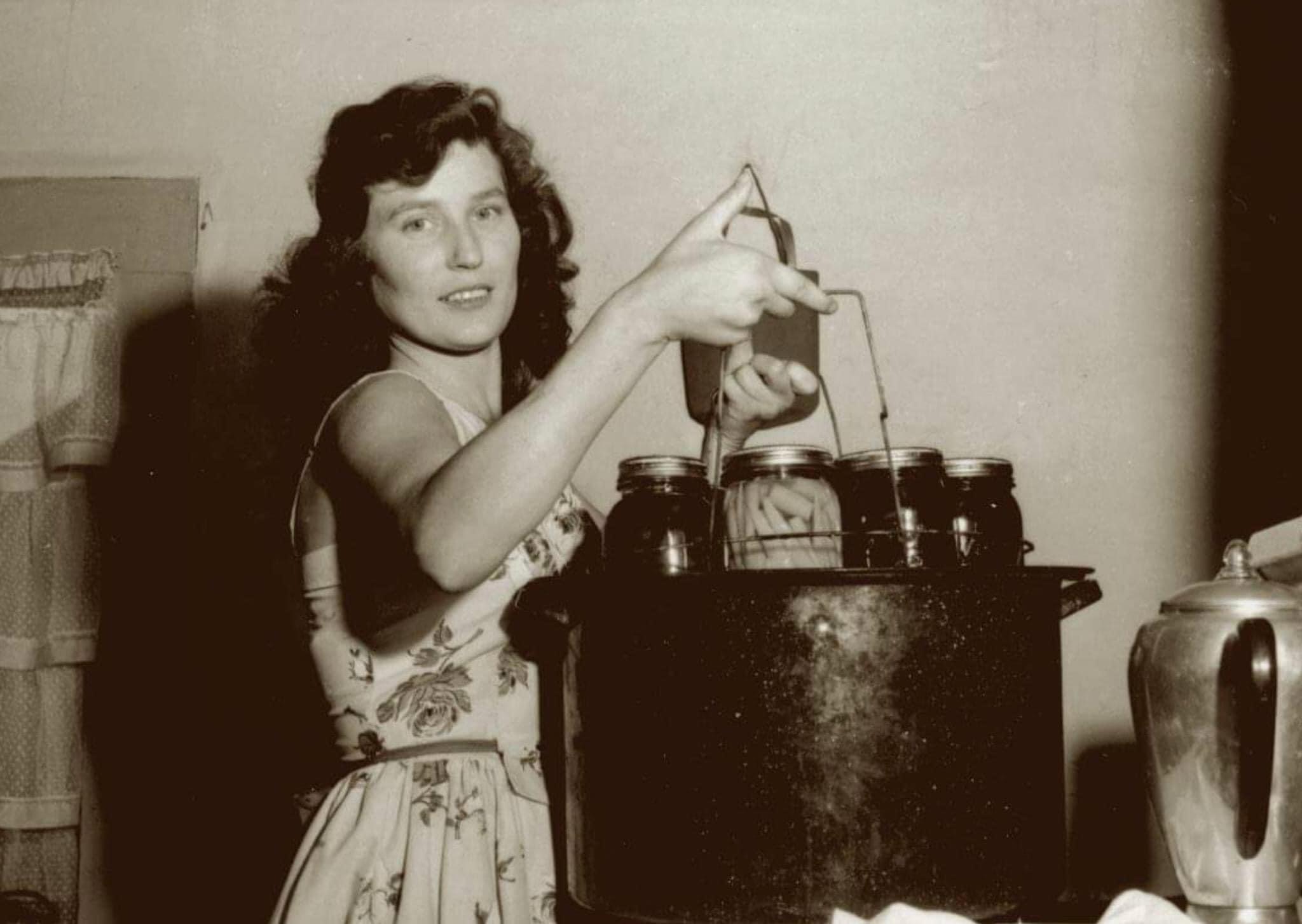 1950s. Canning in Custer, WA.